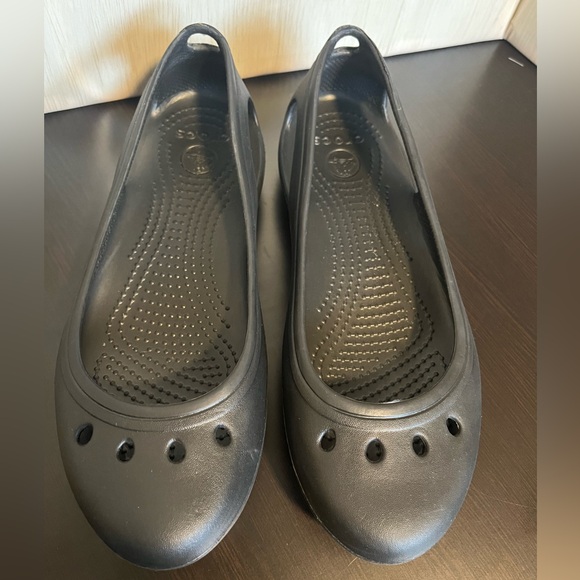 Crocs Kadee Black Slip On Ballet Flats Women’s 7 Comfort Minimalist Office Basic - Picture 4 of 9
